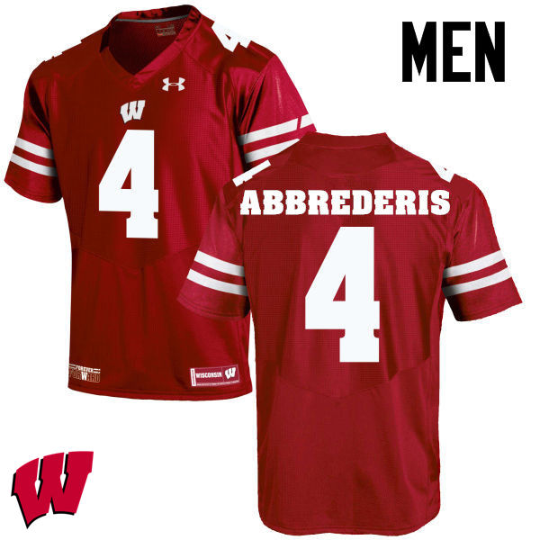 Wisconsin Badgers Men's #4 Jared Abbrederis NCAA Under Armour Authentic Red College Stitched Football Jersey HL40A78CH